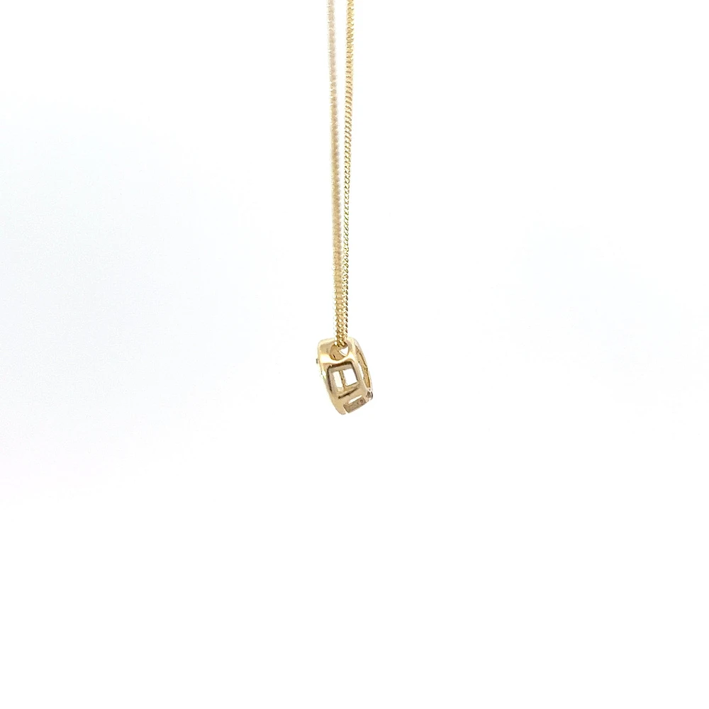 10K Yellow Gold 5mm Genuine Opal Pendant, 18"