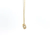 10K Yellow Gold 5mm Genuine Opal Pendant, 18"