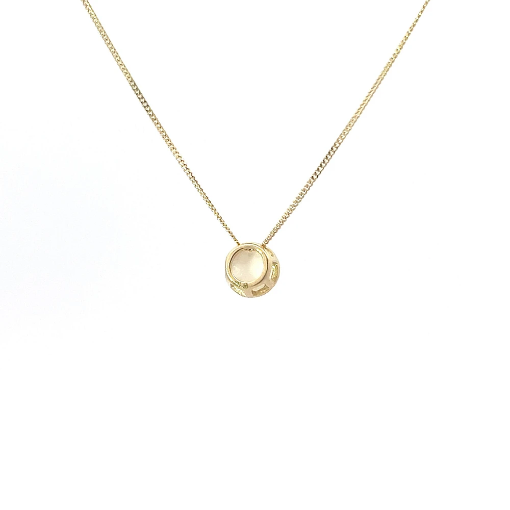 10K Yellow Gold 5mm Genuine Opal Pendant, 18"