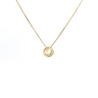 10K Yellow Gold 5mm Genuine Opal Pendant, 18"