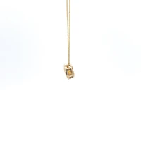 10K Yellow Gold 5mm Genuine Citrine Pendant, 18"