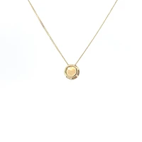 10K Yellow Gold 5mm Genuine Citrine Pendant, 18"