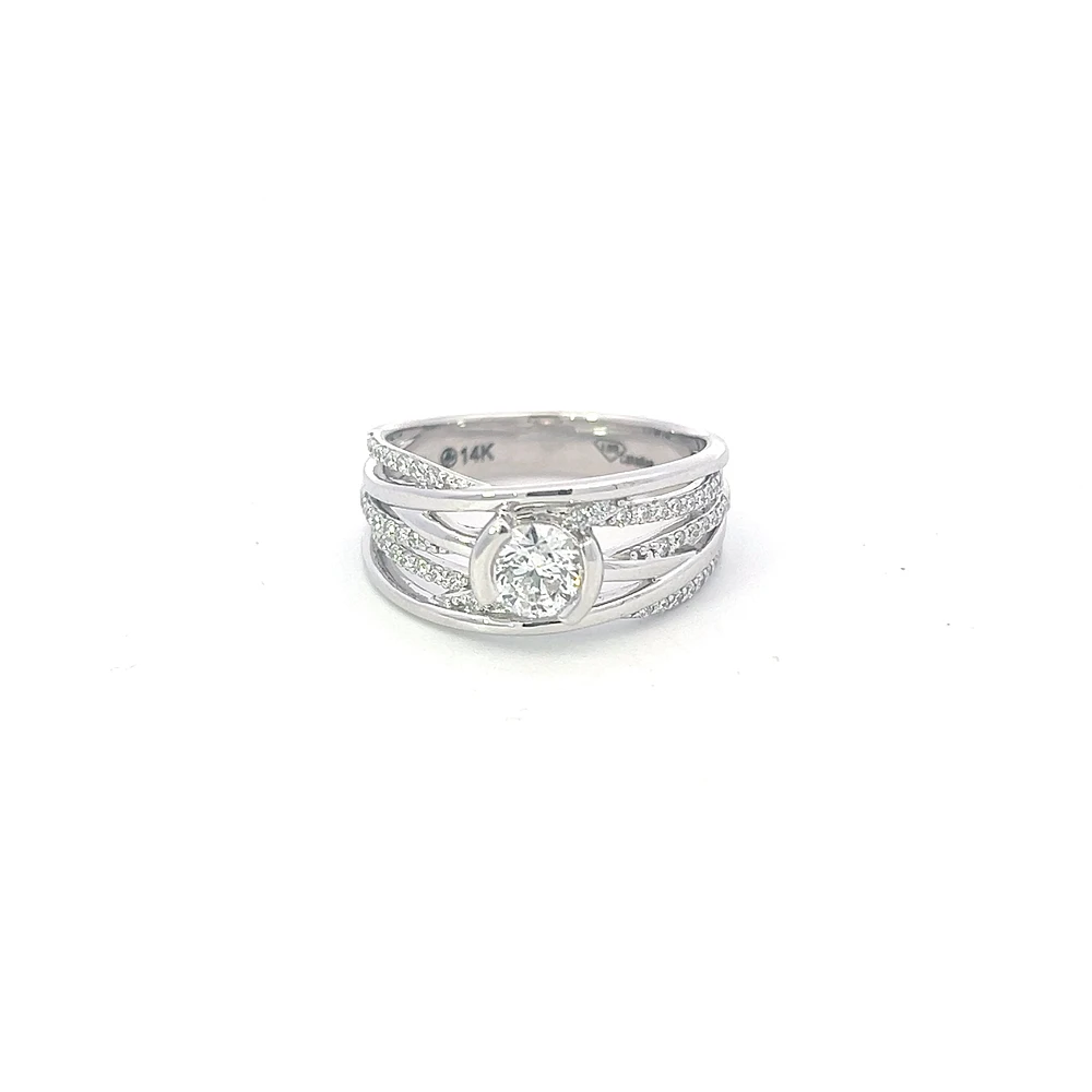 14K White Gold 0.75cttw Canadian Diamond Ring