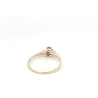 10K Yellow Gold Ruby and 0.60cttw Diamond Ring