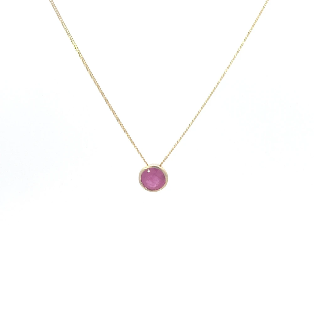 10K Yellow Gold Ruby Pendant