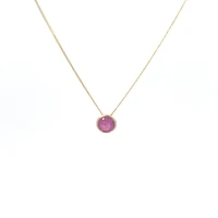 10K Yellow Gold Ruby Pendant
