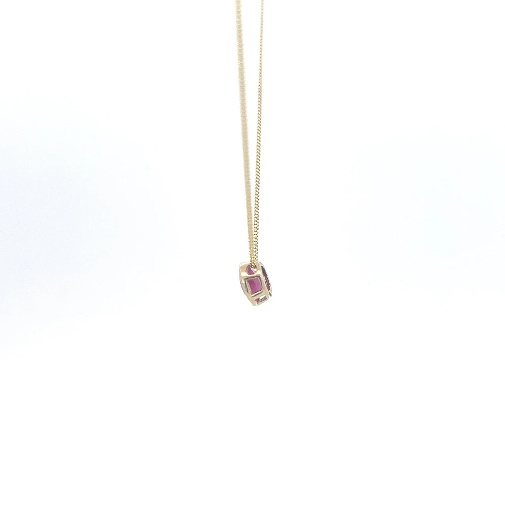 10K Yellow Gold Ruby Pendant