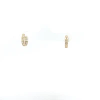 10K Yellow Gold 0.06cttw Diamond Hoop / Huggie Earrings