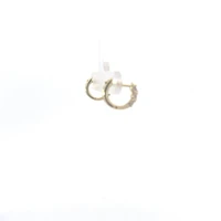 10K Yellow Gold 0.06cttw Diamond Hoop / Huggie Earrings