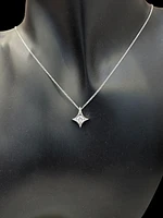 10K White Gold 0.25cttw Lab Grown Diamond Necklace - 18 Inches