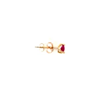 10K Yellow Gold Ruby Earring