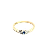 10K Yellow Gold Sapphire & Diamond Ring
