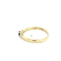 10K Yellow Gold Sapphire & Diamond Ring