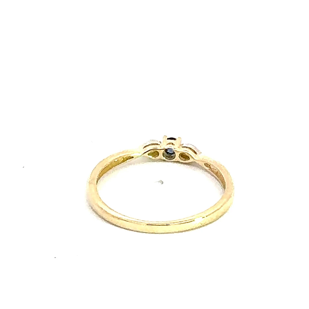 10K Yellow Gold Sapphire & Diamond Ring