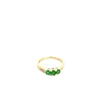 10K Yellow Gold Emerald & Diamond Ring