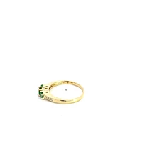 10K Yellow Gold Emerald & Diamond Ring