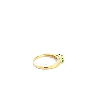 10K Yellow Gold Emerald & Diamond Ring
