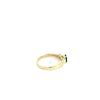 10K Yellow Gold Sapphire & Diamond Ring