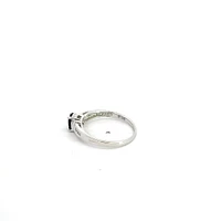 10K White Gold Sapphire & Diamond Ring