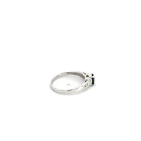 10K White Gold Sapphire & Diamond Ring