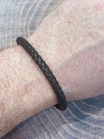 Stainless Steel and Leather Bracelet