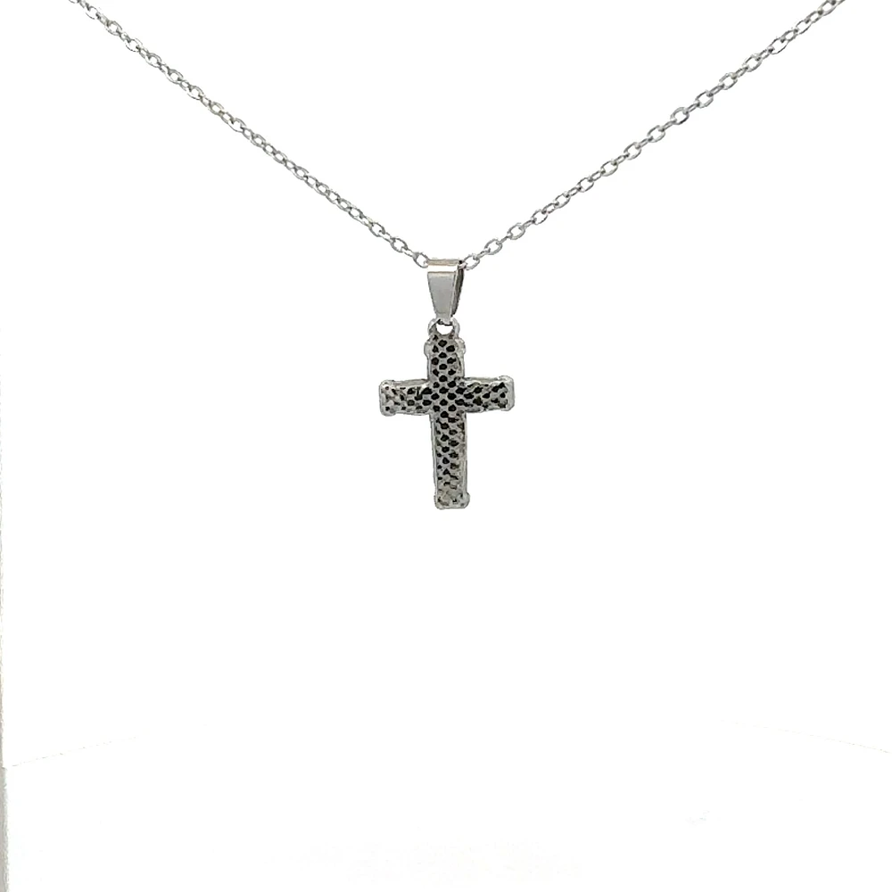 Stainless Steel 20X14mm Cross Pendant - 18"