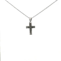 Stainless Steel 20X14mm Cross Pendant - 18"