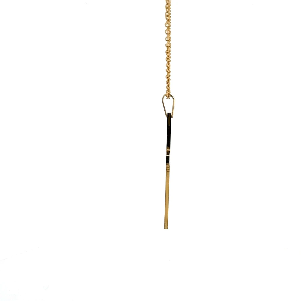 Stainless Steel Gold Plated 40X25mm Cross Pendant - 18"