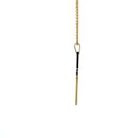 Stainless Steel Gold Plated 40X25mm Cross Pendant - 18"