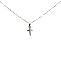 Stainless Steel 18x9mm Cross Pendant - 18"