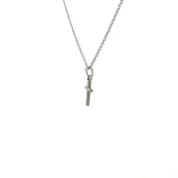 Stainless Steel 18x9mm Cross Pendant - 18"