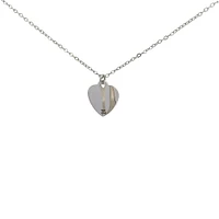 Stainless Steel 18X16mm Engravable Heart Pendant - 18"