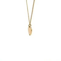 Stainless Steel Gold Plated 18X16mm Engravable Heart Pendant - 18"