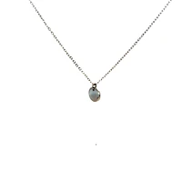Stainless Steel 10mm Engravable Disc Pendant - 18"