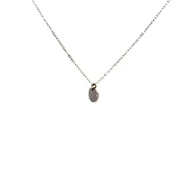 Stainless Steel 10mm Engravable Disc Pendant - 18"