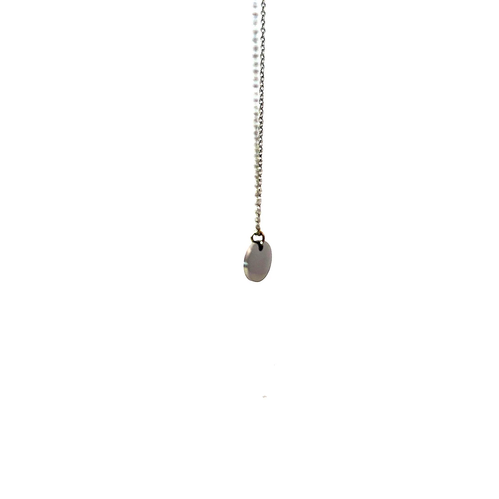 Stainless Steel 10mm Engravable Disc Pendant - 18"