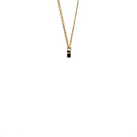 Stainless Steel Gold Plated 8.5X6mm Cross Pendant - 18"