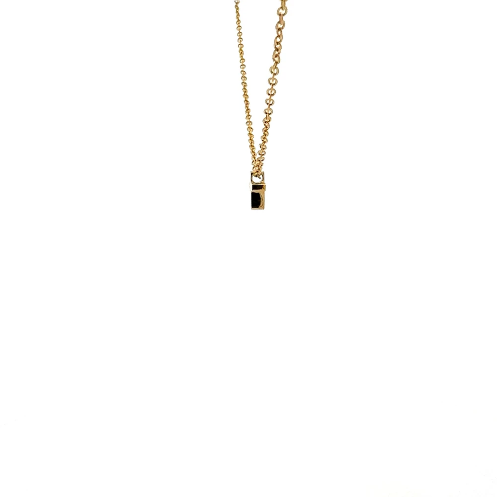 Stainless Steel Gold Plated 8.5X6mm Cross Pendant - 18"
