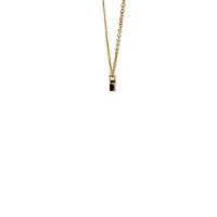 Stainless Steel Gold Plated 8.5X6mm Cross Pendant - 18"