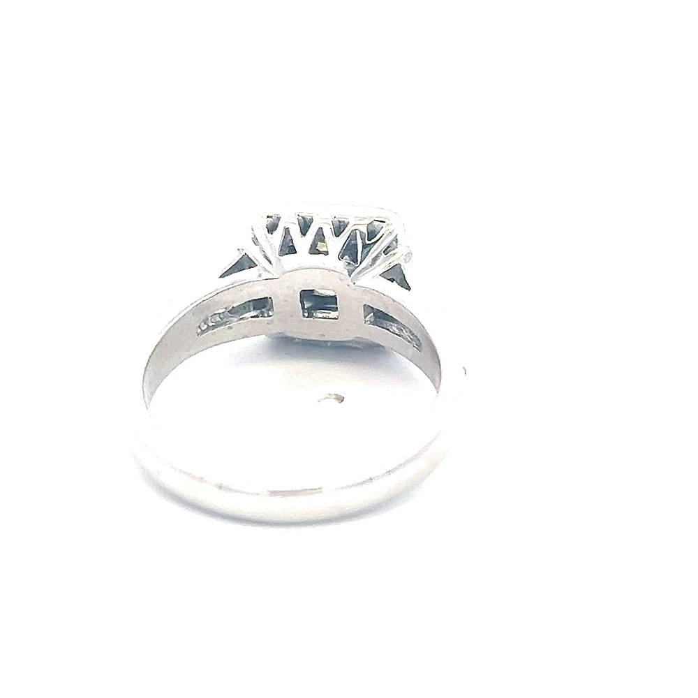 14K White Gold 1.52cttw Fancy Natural Yellow Diamond Halo Engagement Ring, 6.5
