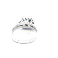 14K White Gold 1.52cttw Fancy Natural Yellow Diamond Halo Engagement Ring, 6.5
