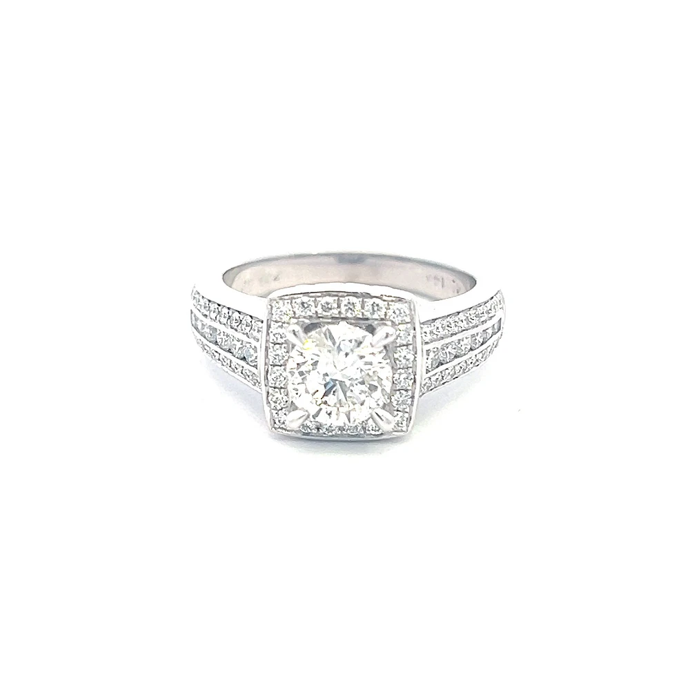 14K White Gold 1.61cttw Diamond Engagement Ring