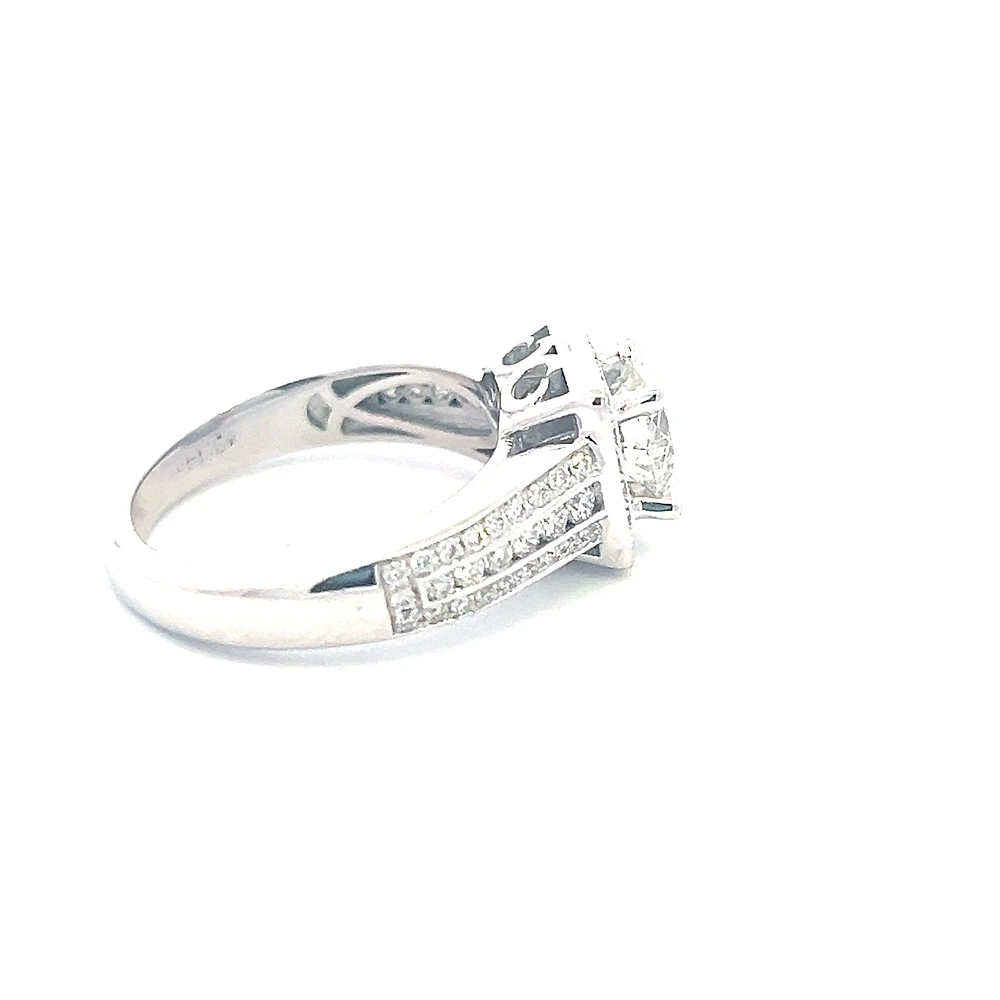 14K White Gold 1.61cttw Diamond Engagement Ring