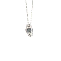 14K White Gold 1.14cttw Diamond Halo Pendant - 18"