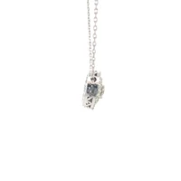 14K White Gold 1.14cttw Diamond Halo Pendant - 18"