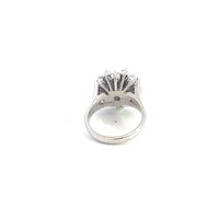 14K White Gold Sapphire & Diamond Ring