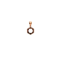 14K Rose Gold Morganite and Diamond Pendant