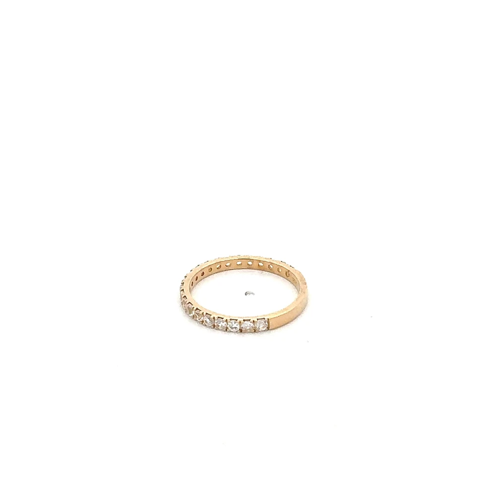 14K Yellow Gold White Sapphire Ring - /