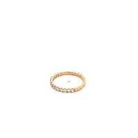 14K Yellow Gold White Sapphire Ring - /