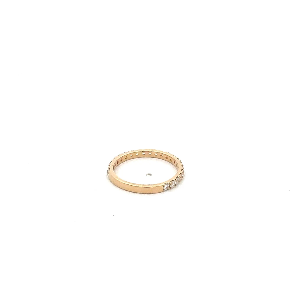 14K Yellow Gold White Sapphire Ring - /